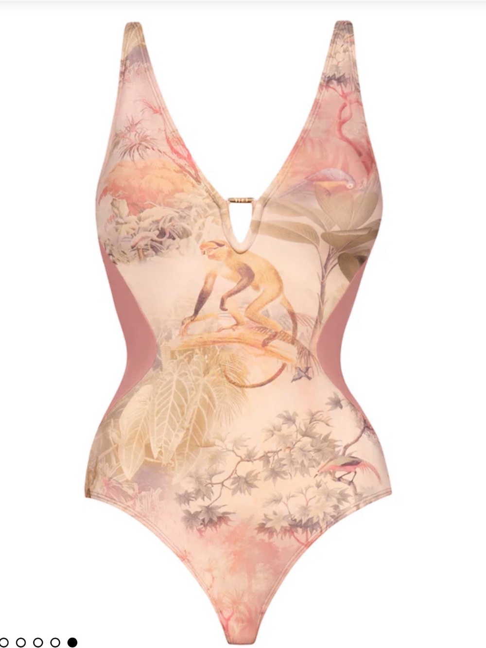 NWT TA3 Plungey Triangle in Contour Soft Tropical/Rose Size Medium Extra Long
